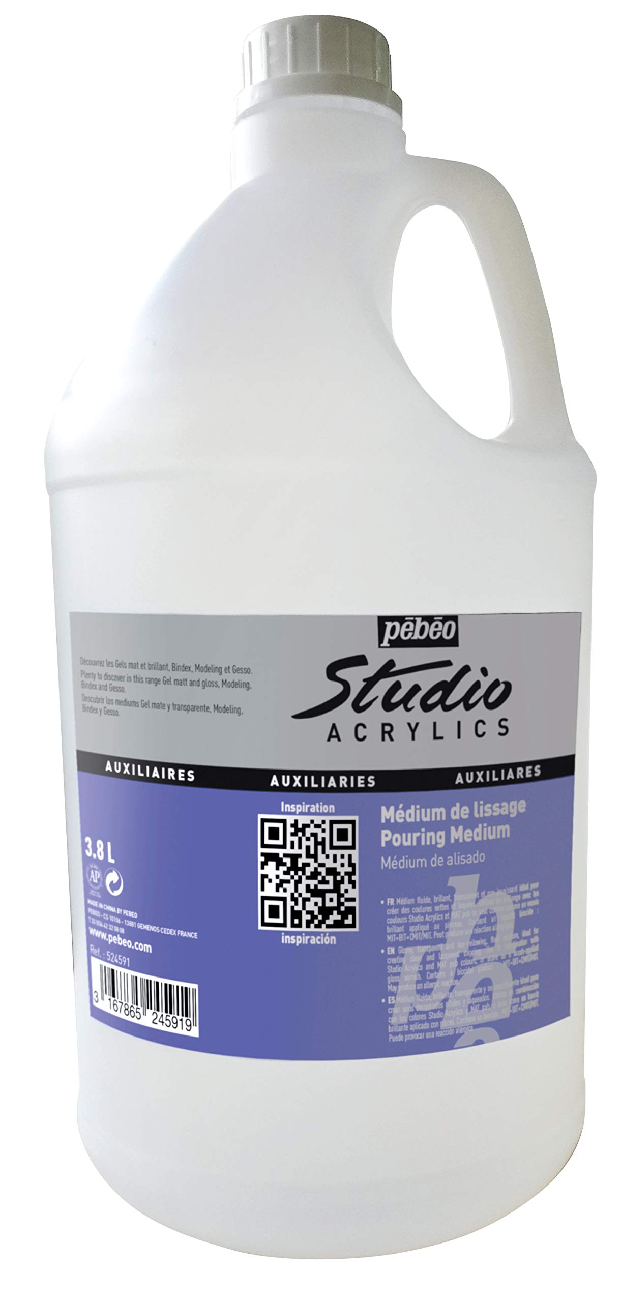 PEBEO 524591 - Pittura media per versare, colore: Bianco