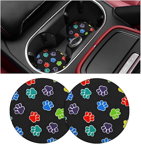 AUCELI Paquete de 2 posavasos para automóvil, portavasos universales para vehículos, 2.75 pulgadas, antideslizantes, a prueba de golpes, almohadilla