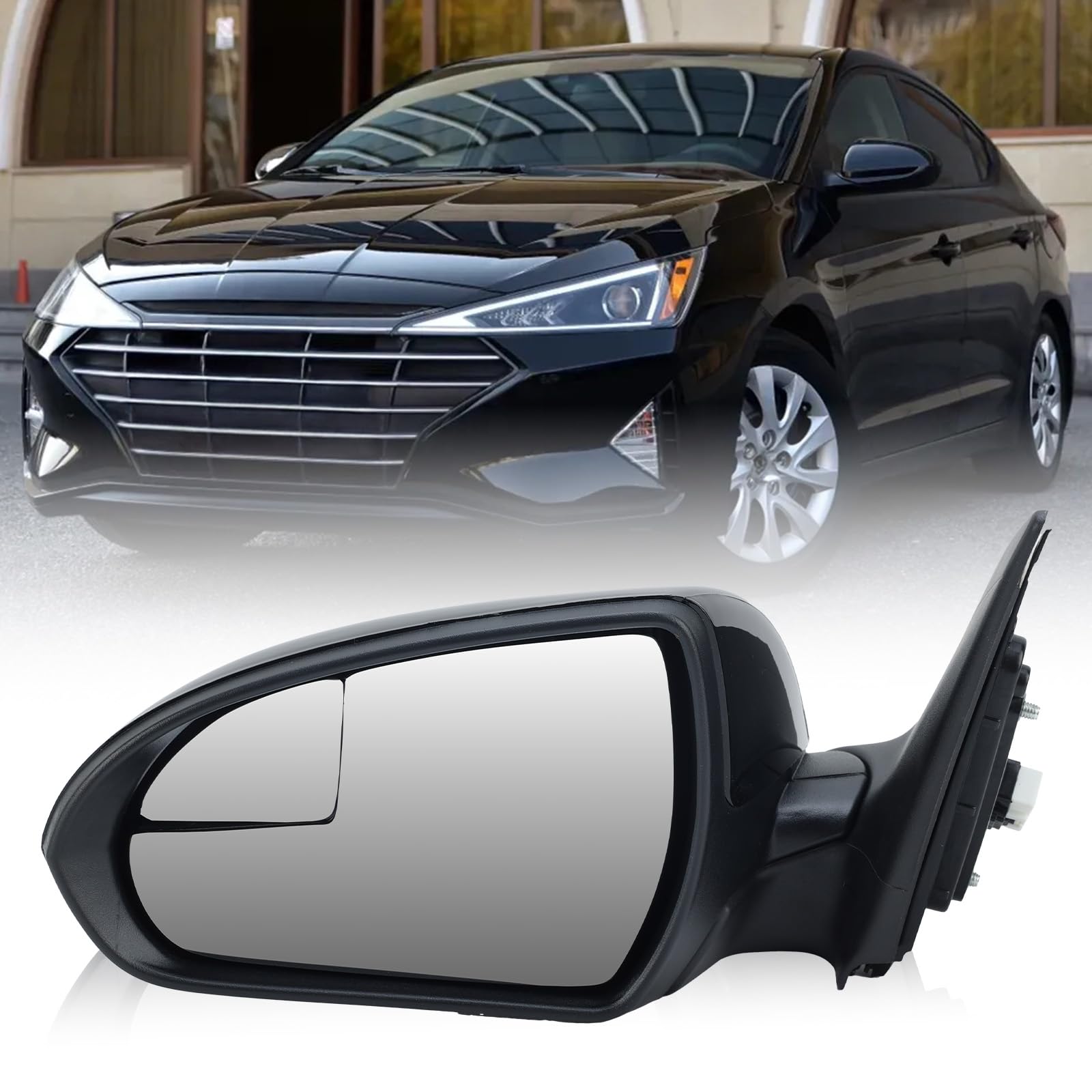 Left Driver Side Mirror – Fits 2017-2020 Hyundai Elantra – Manual