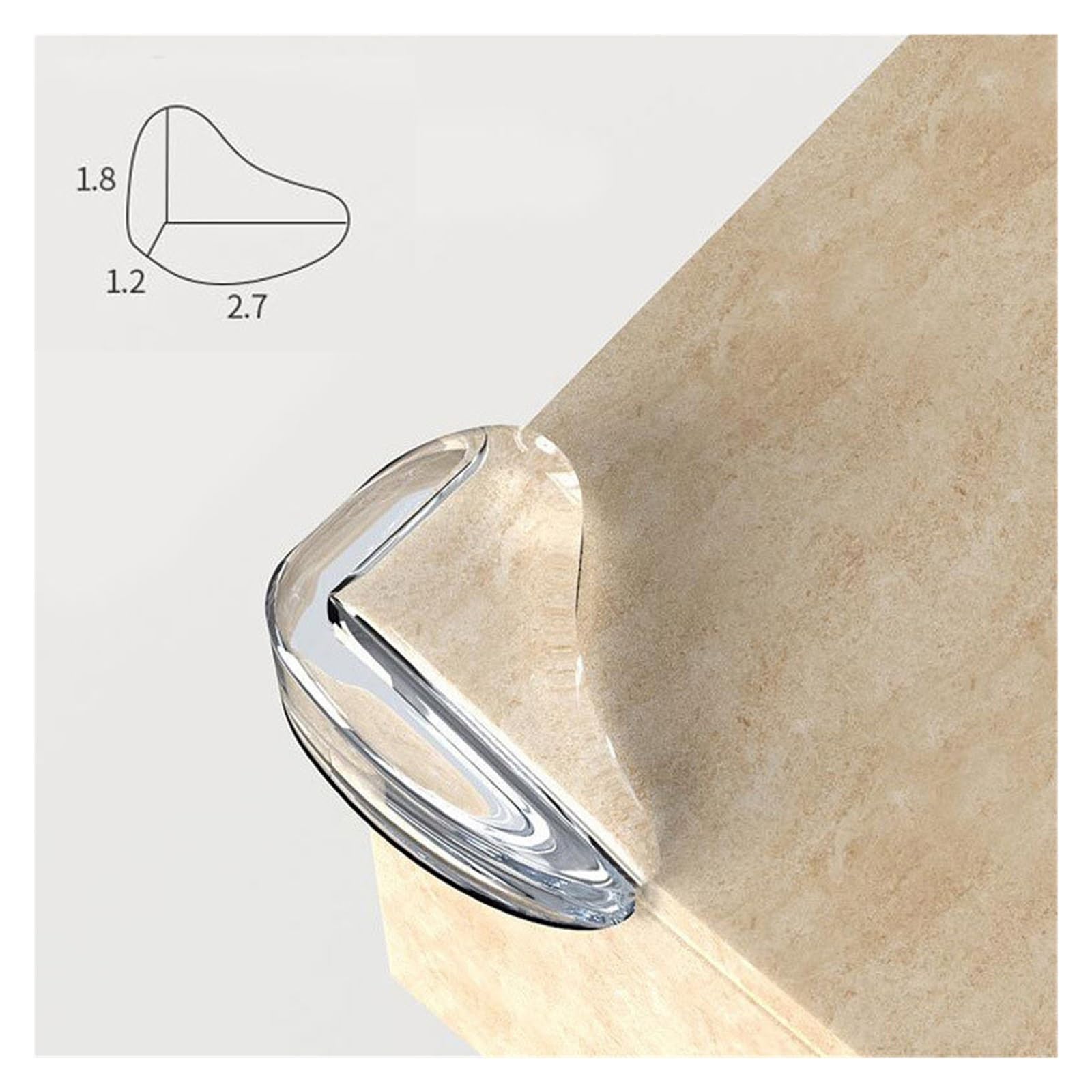 Protectores de Esquinas para mesas, Seguridad Infantil, 2 Unidades, diseño de Gota de Agua, Silicona Suave, Transparentes, Protectores de Esquina, Almohadillas Protectoras
