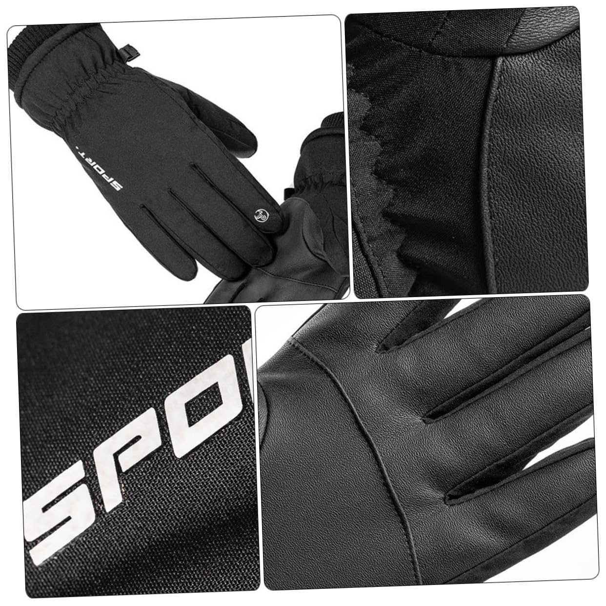 SUPVOX 1 Par De Guantes Guantes De Esquí De Snowboard para Hombre De Snowboard De Cuero para Hombres De Invierno Orejeras para Hombres Guante De Pesca