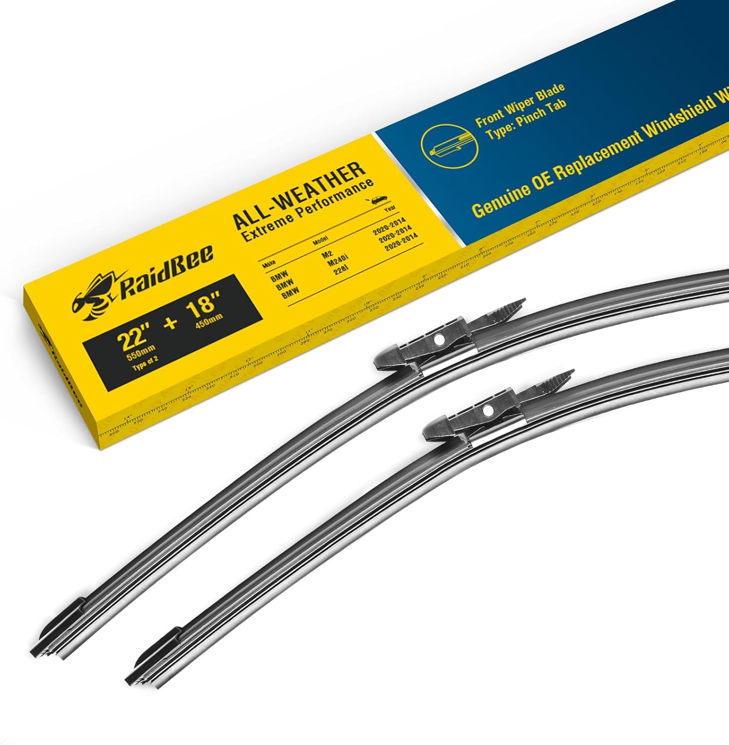 2 Wiper Blades 22"/18" Replacement for BMW M2 20202014 BMW