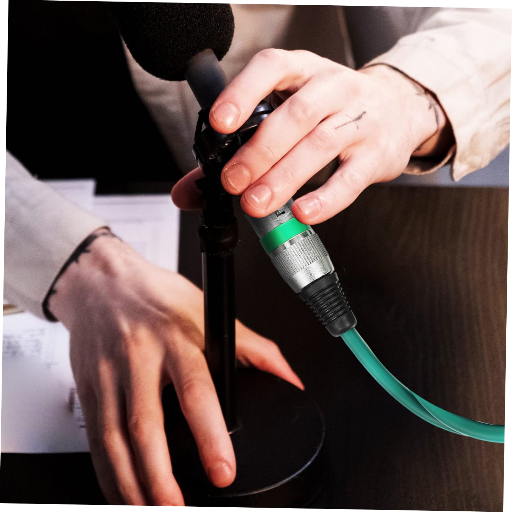 Artibetter Cavo per Microfono Xlr Maschio Femmina, Connessione Flessibile, Prestazioni Stabili, in Rame e Pvc, 5 Pezzi da 1m per Matrimoni e Feste