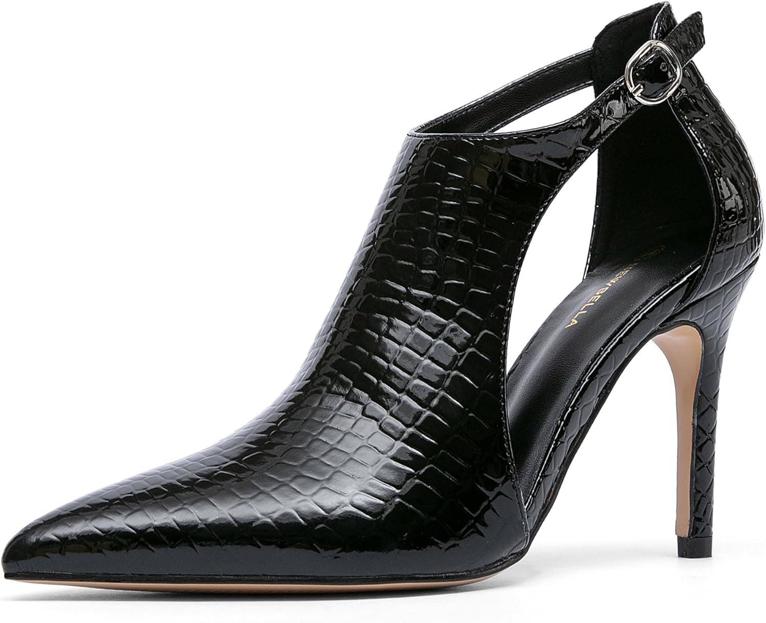 NEWBELLA Women's Closed Instep Hollow Pumps - Pointed Toe Heeled Sandals with Stiletto Heel, Versatile Casual High Heels for Everyday Wear & Commute