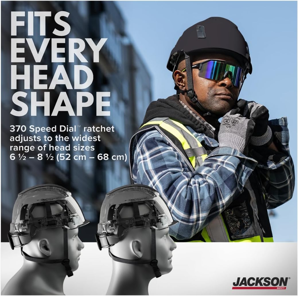 Jackson Safety XS2-500 Type 2 Hard Hat - Vented Construction Safety Helmet with Side Impact Protection - ANSI Z89.1 Type 2 Class C & OSHA Compliant (Multiple Colors) - Image 2