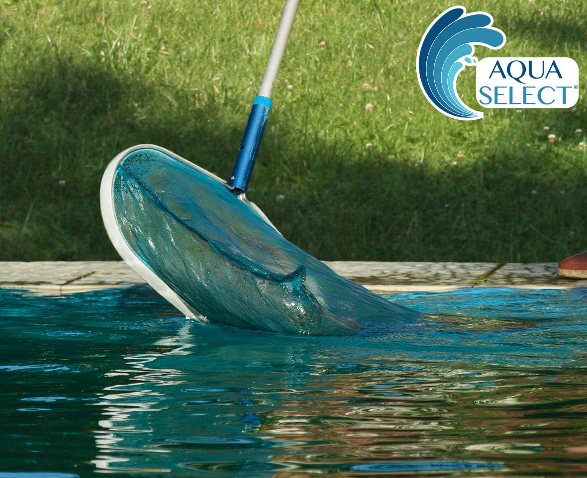 Aqua Select Pool Cleaning Maintenance Kit | Includes EZ-Clip 7' - 21' Telescopic Pole and Pool Leaf Rake for Above Ground and Inground Swimming Pool