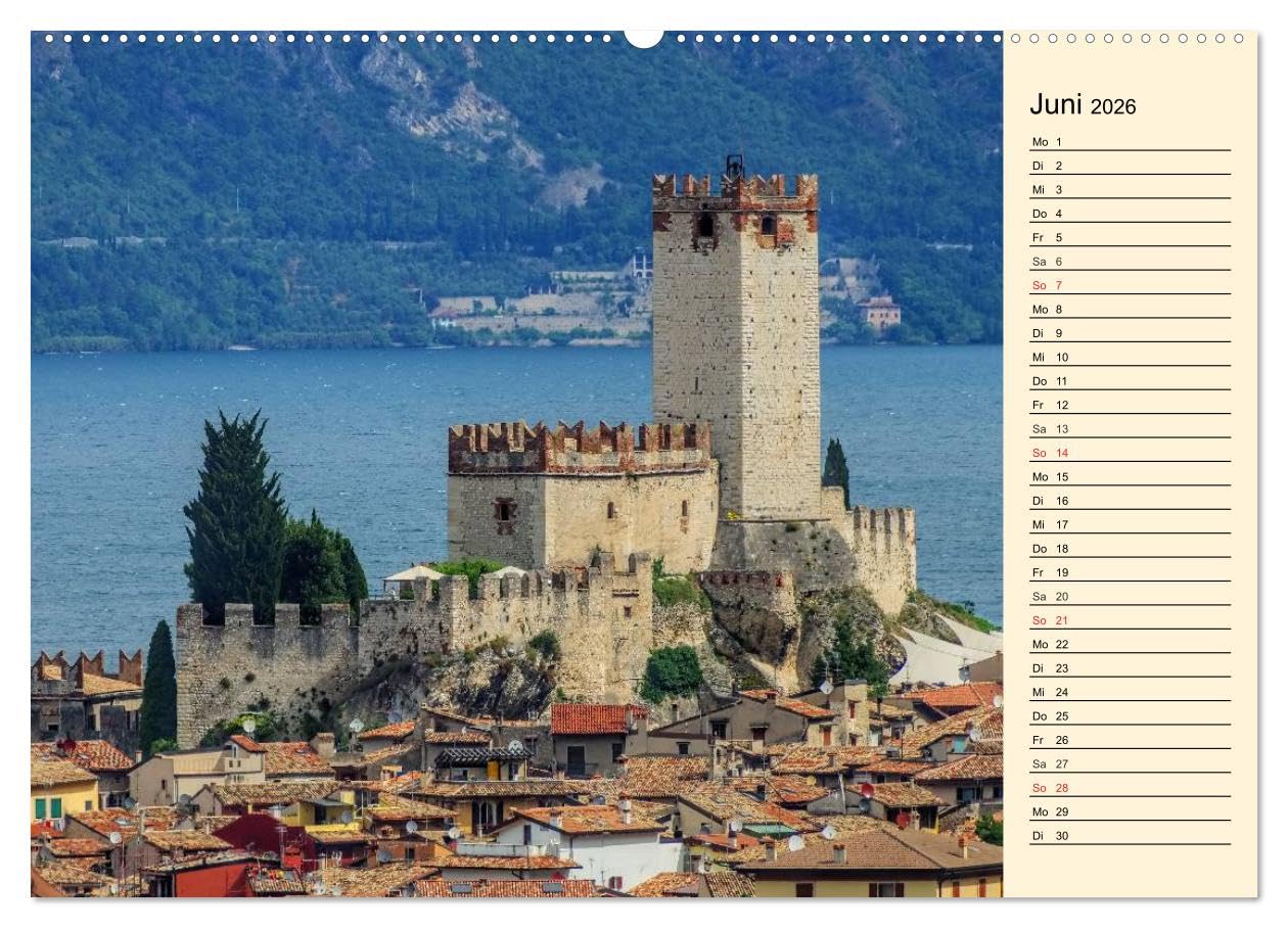 Burgen in Italien (hochwertiger Premium Wandkalender 2026 DIN A2 quer), Kunstdruck in Hochglanz: Einige der schönsten Festungen und Burgen Italiens (CALVENDO Orte)
