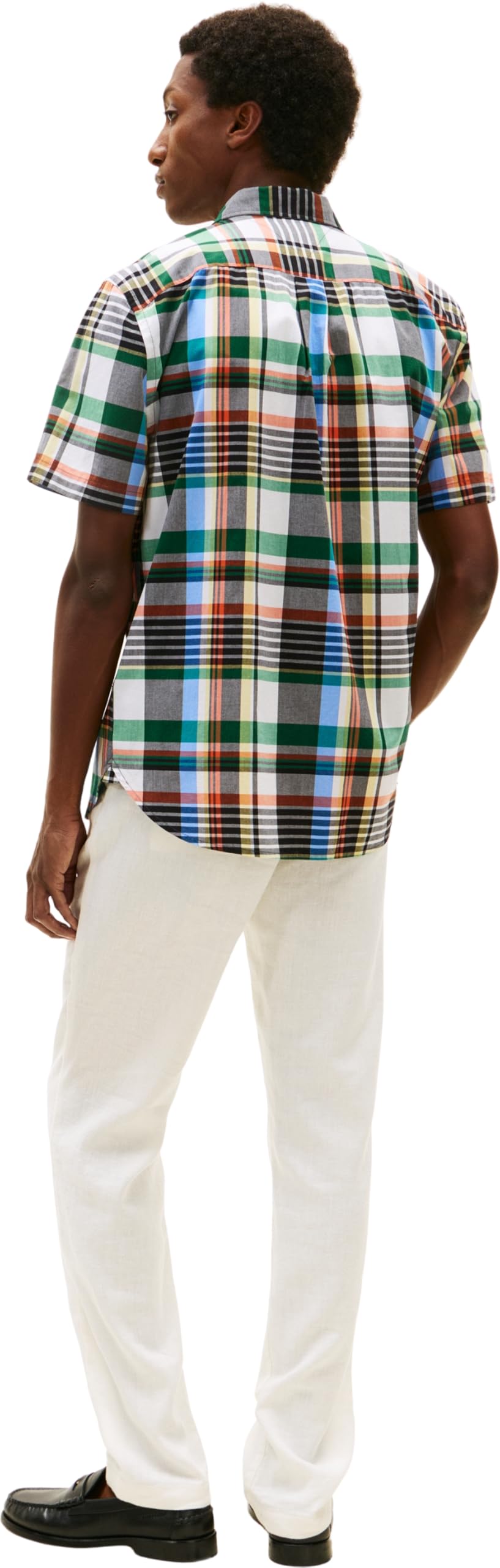 Tommy Hilfiger Flex Pop Multi Check SS RF Shirt Mw0mw43087 Altre Camicie Uomo (Pacco da 1)