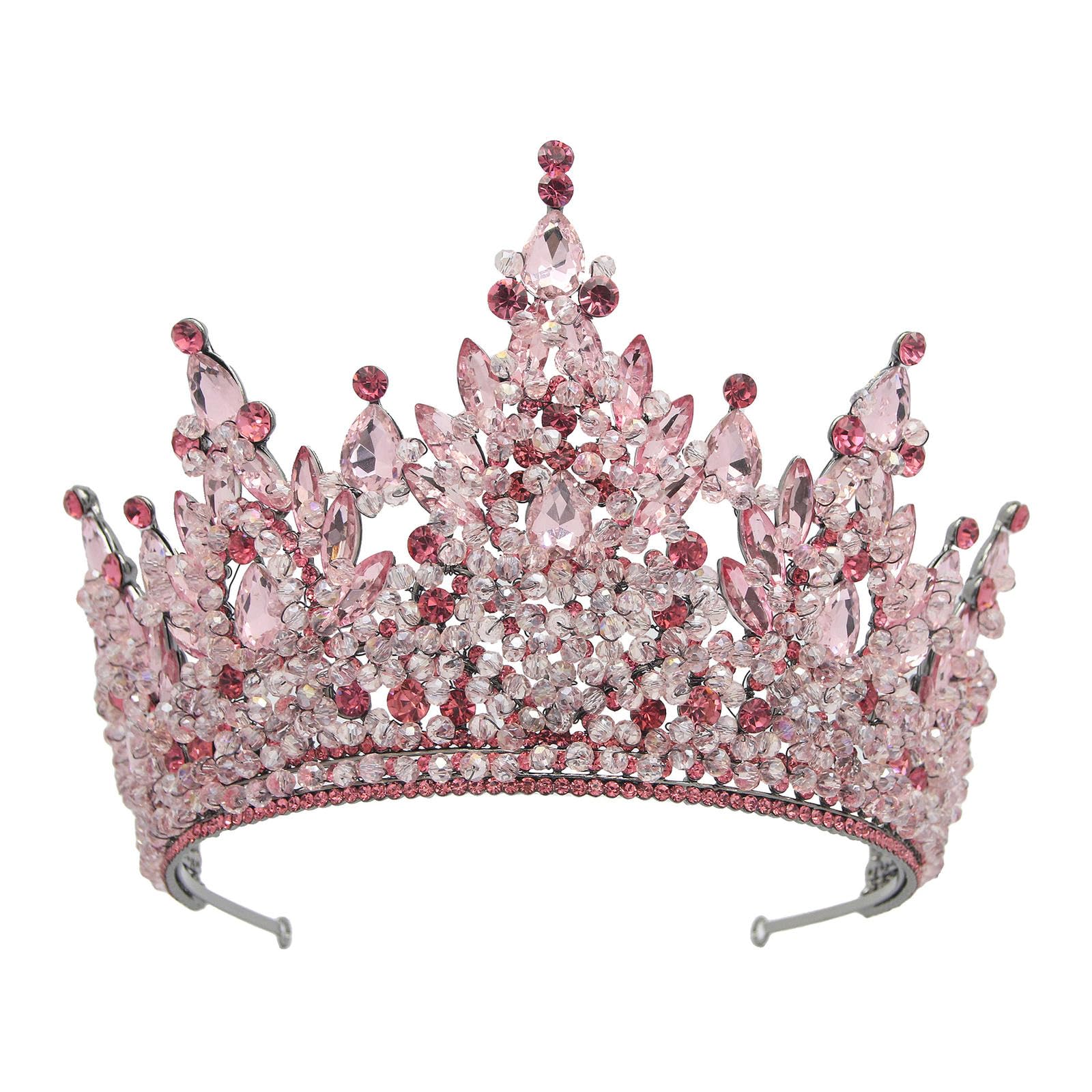 Élégante coiffe de mariée rouge surdimensionnée - Accessoire de cheveux pour femme - Couronne de princesse - Pour anniversaire, mariage, bal de fin d'année, fête d'Halloween, cadeau de Noël