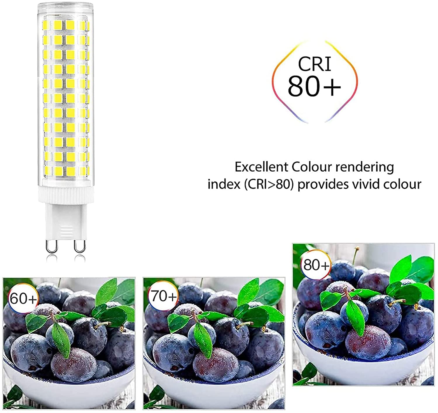 G9 Bombillas LED, Regulable 15W 136LED Beads 1500LM 2835SMD LED Bi-pin Luces Led Bombilla de maíz AC 220V para candelabro Iluminación del hogar, Haz de 360 ​​grados,Cold white,6 Pack