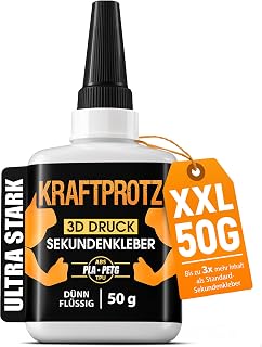Sekundenkleber 3D Druck dünnflüssig 50 g - Filament Kleber PLA ABS PETG TPU