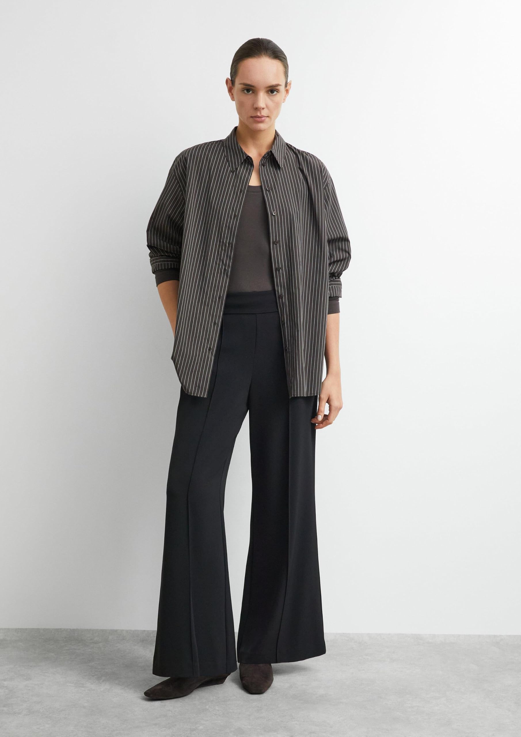 COMMA Wideleg Travel-Hose mit Biesen und elastischem Bund hinten