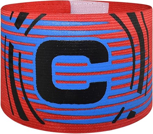 Sports Captain C Armband - Brazalete elástico unisex para capitán de fútbol, ajustable, para jugadores de fútbol al aire libre, para jóvenes y
