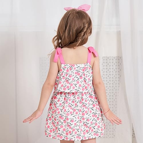 Miniatura 2 de Sosomi Vestido sin mangas para niña pequeña, vestido de niña 6M-5T, vestido floral para niñas pequeñas, vestido de verano para niñas, vestidos de