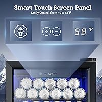 Vista 3 de Antarctic Star - Minirrefrigerador de bebidas con capacidad para 68 latas, mini refrigerador con puerta de vidrio para cervezas, bebidas y vino