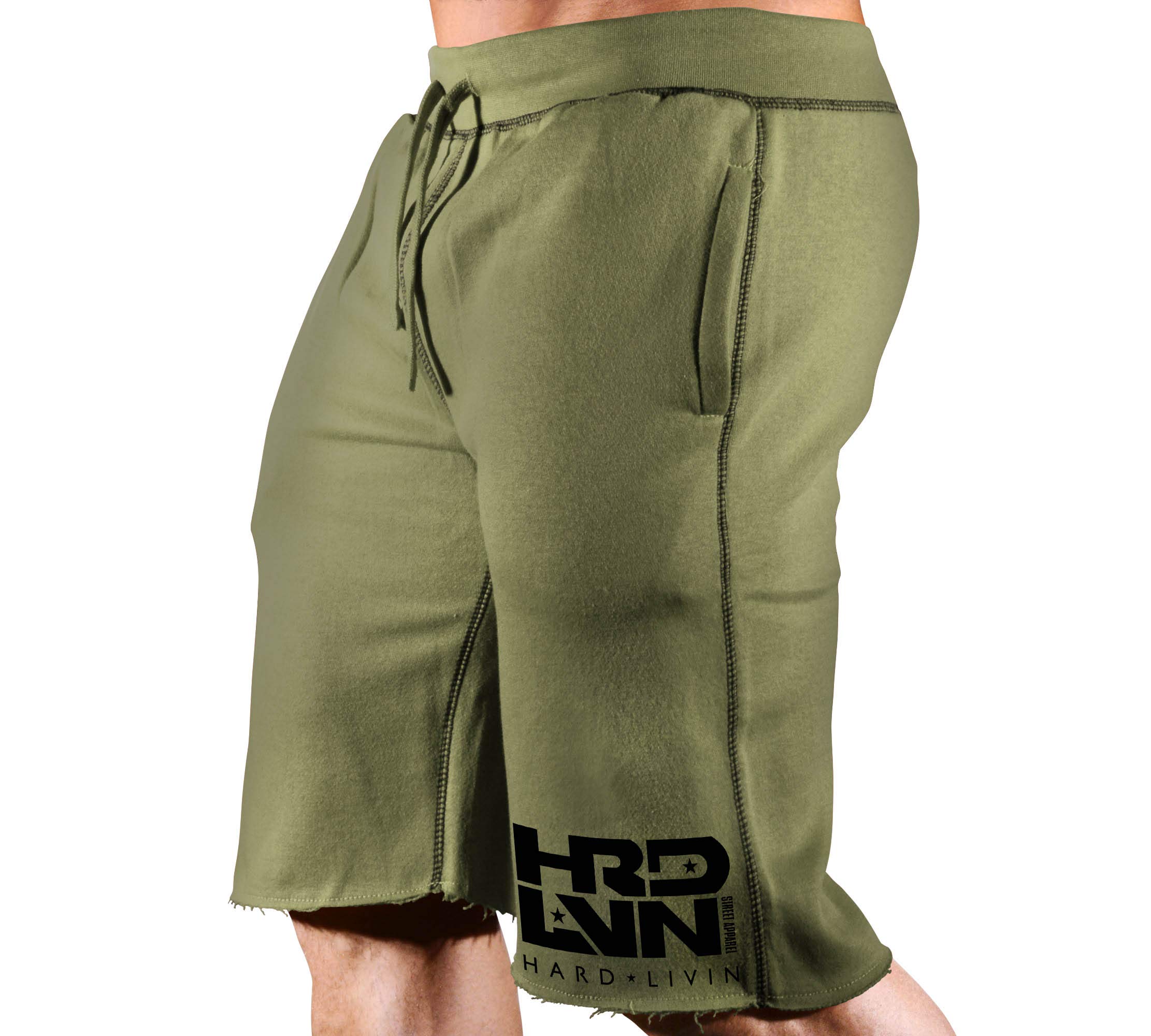 Men's Workout (Hard Livin HRD-LVN) Fitness Gym Sweat Shorts
