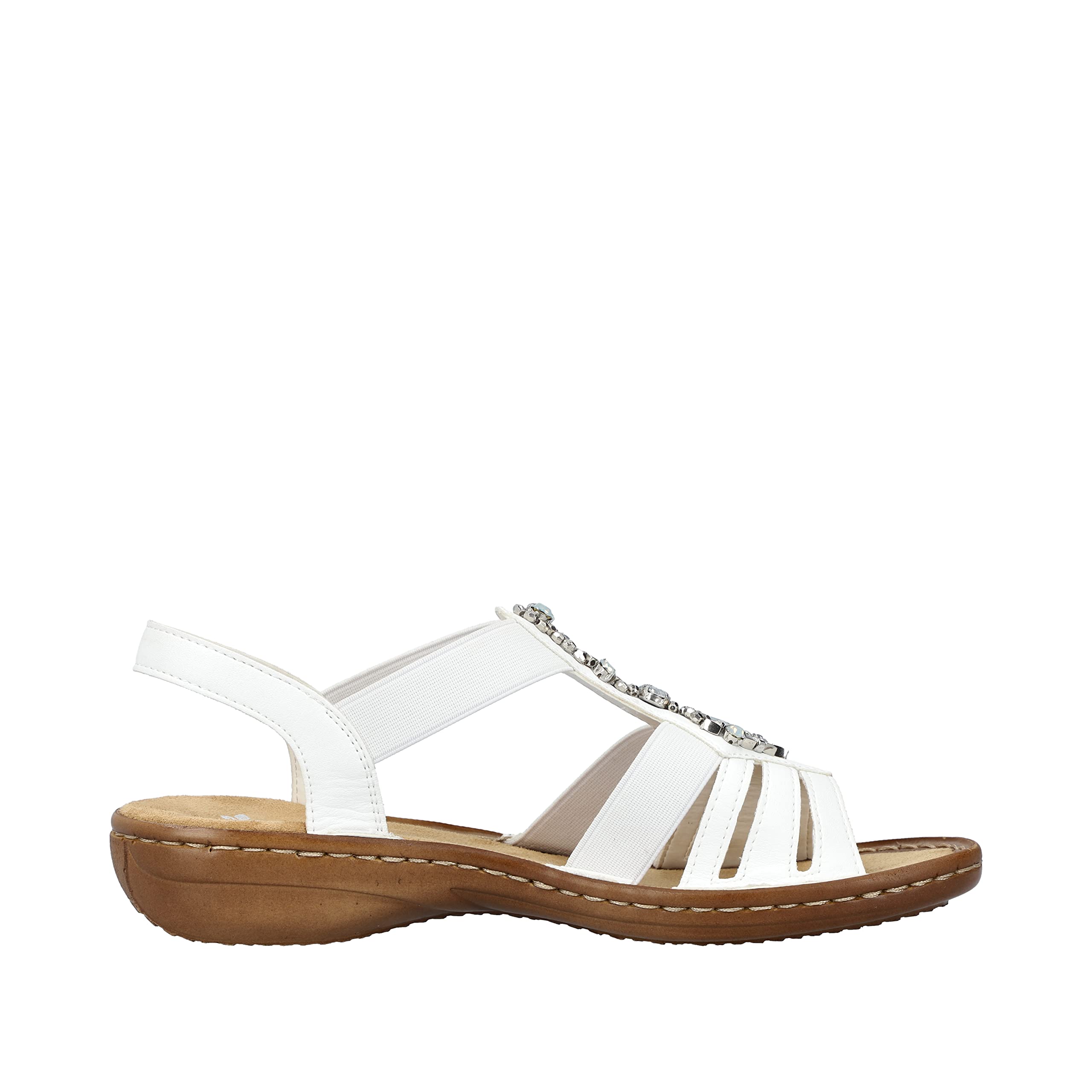 Rieker 60839-80 Damen Sandale Synthetik weiß
