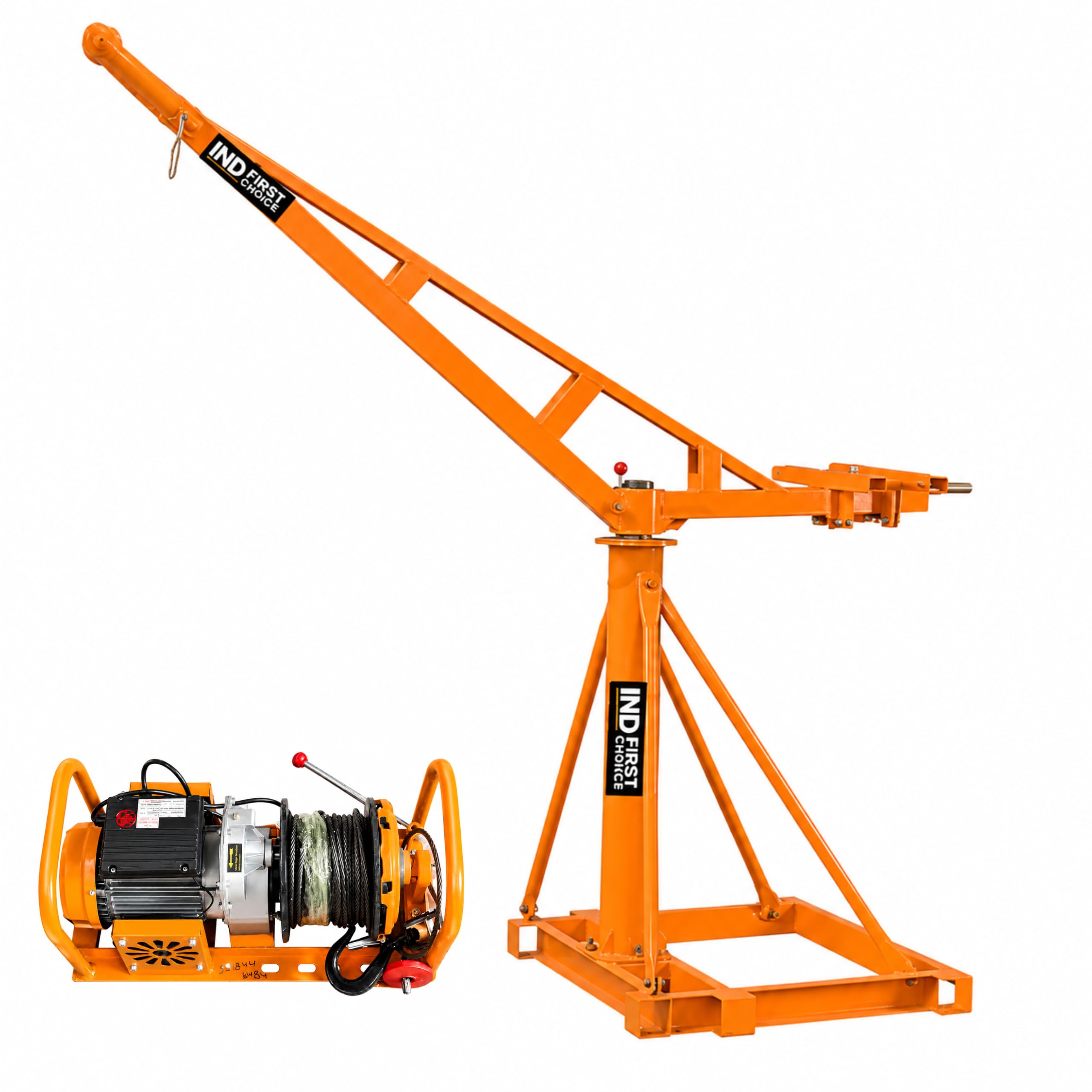 500KG Electric Mini Crane | 4HP Motor | 8MM Steel Wire Rope | 40 Meter Lift Height | Heavy Duty Material Hoist for Construction & Warehouse-image-26