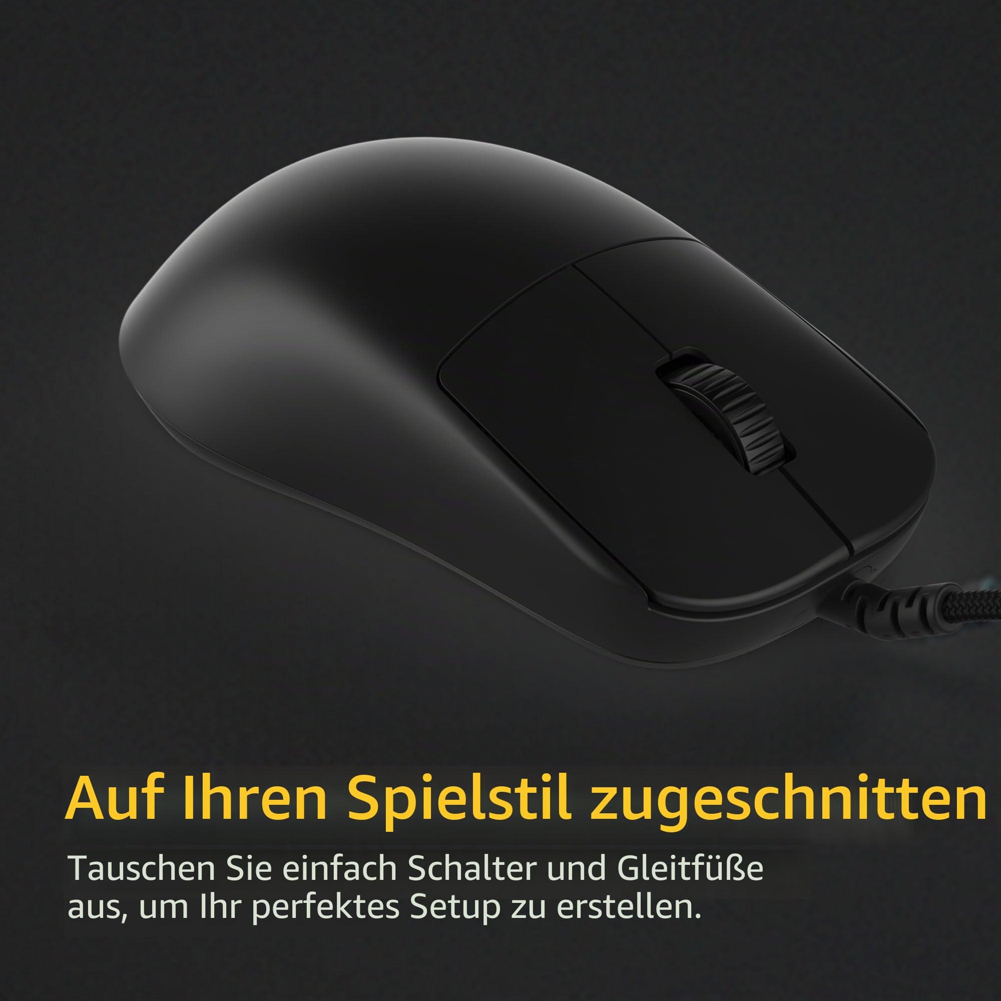ENDGAME GEAR OP1 8k v2 Schwarz – Esports Gaming Maus mit Kabel, 30K DPI optischem Sensor, 8000Hz Polling, austauschbaren Switches & Claw-Grip-Design