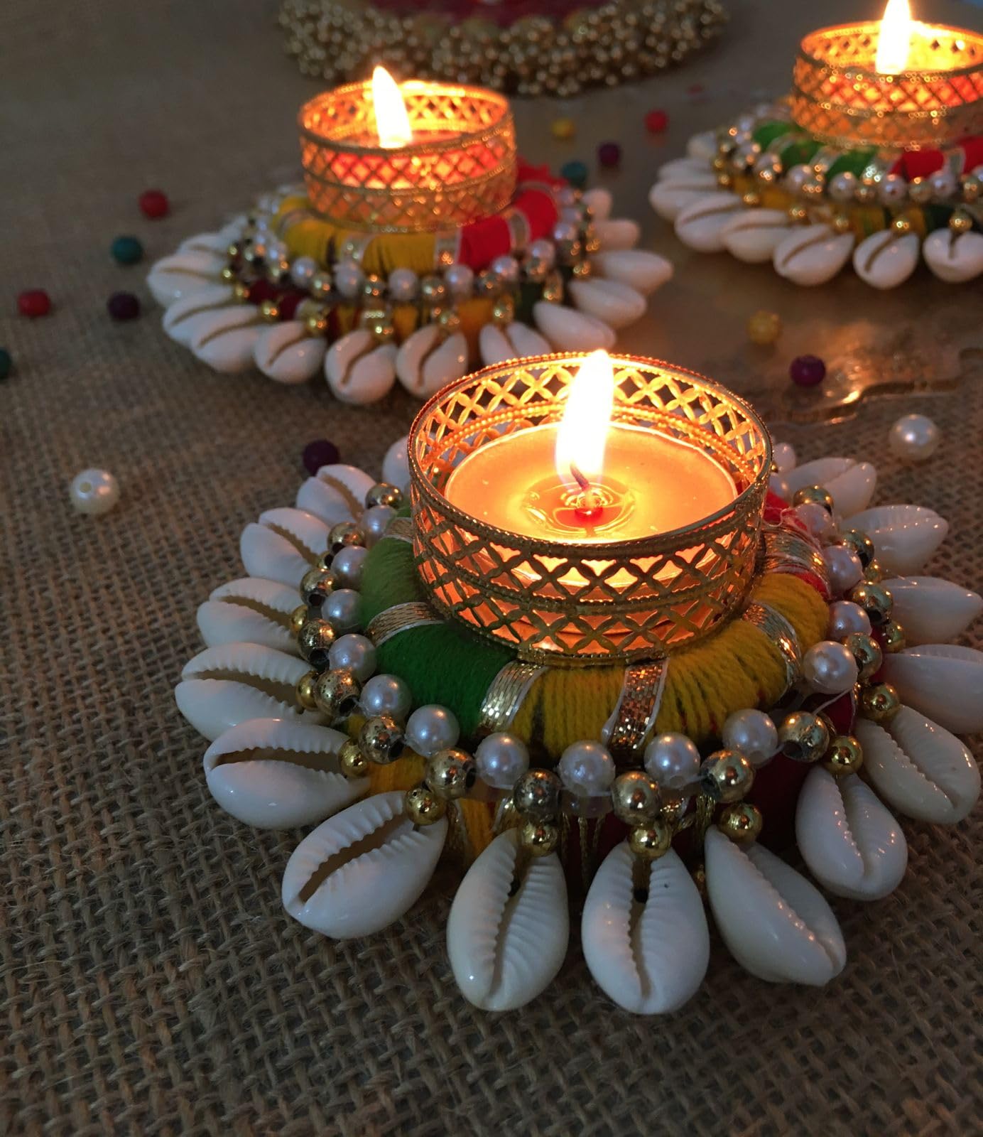 thriftkart Metal Heavy Design Hand Made Decorative Diya - Pack of 4 | Tea Light Candle Holder for Festival, Occasion, Diwali & Home Decoration (B0BC49TCKF) Amazon Price History, Amazon Price Tracker