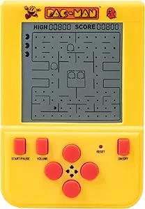 Pac-Man Mini Arcade Keychain – Handheld LCD Game with Classic PAC-Man Gameplay & Sounds, Retro Portable Gaming Toy, Official Collectible by Fizz Creations.