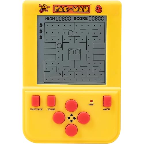 Pac-Man Mini Arcade Keychain – Handheld LCD Game with Classic PAC-Man Gameplay & Sounds, Retro Portable Gaming Toy, Official PAC-Man Collectible by Fizz Creations.