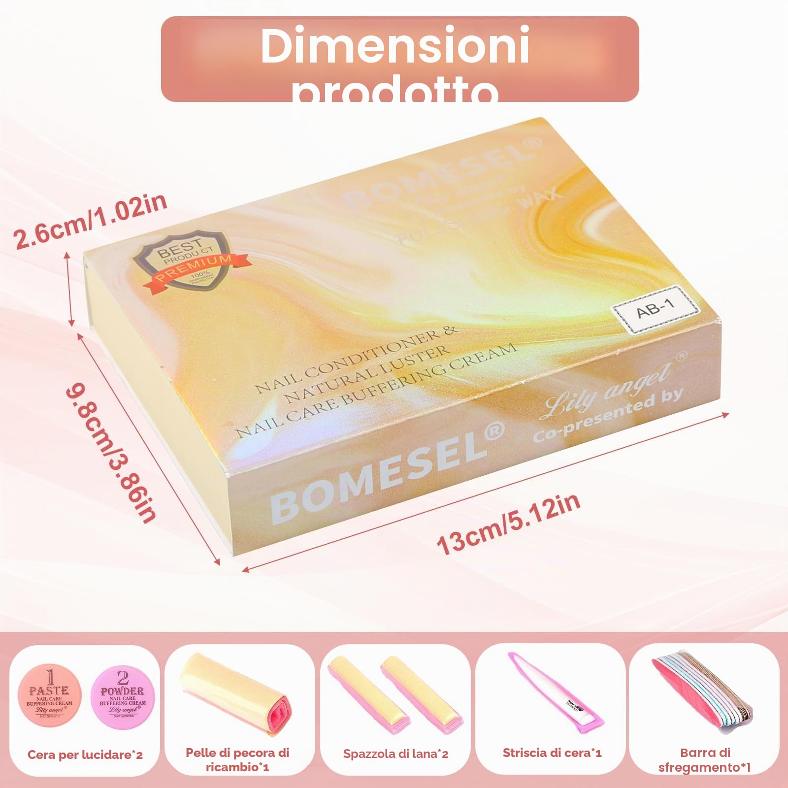Manicure Giapponese Kit 13 Pezzi – Professionale Set Manicure, per Bellezza e Moda, Trattamento Riparatore, Set per Unghie Sane, Principianti Che Amano la Nail Art