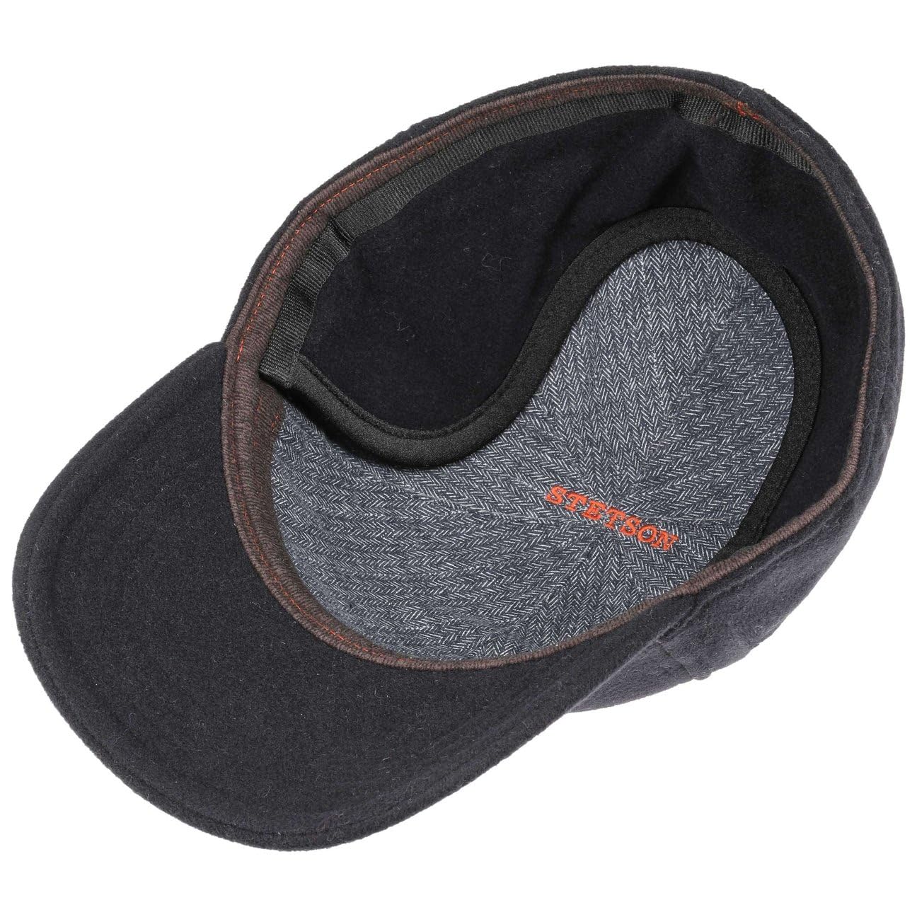 Stetson Casquette Vaby Earflap Homme - Laine pour l'hiver Ferme a l’Arriere, avec Visiere, Oreillettes, Doublure, Doublure Automne-Hiver Hiver