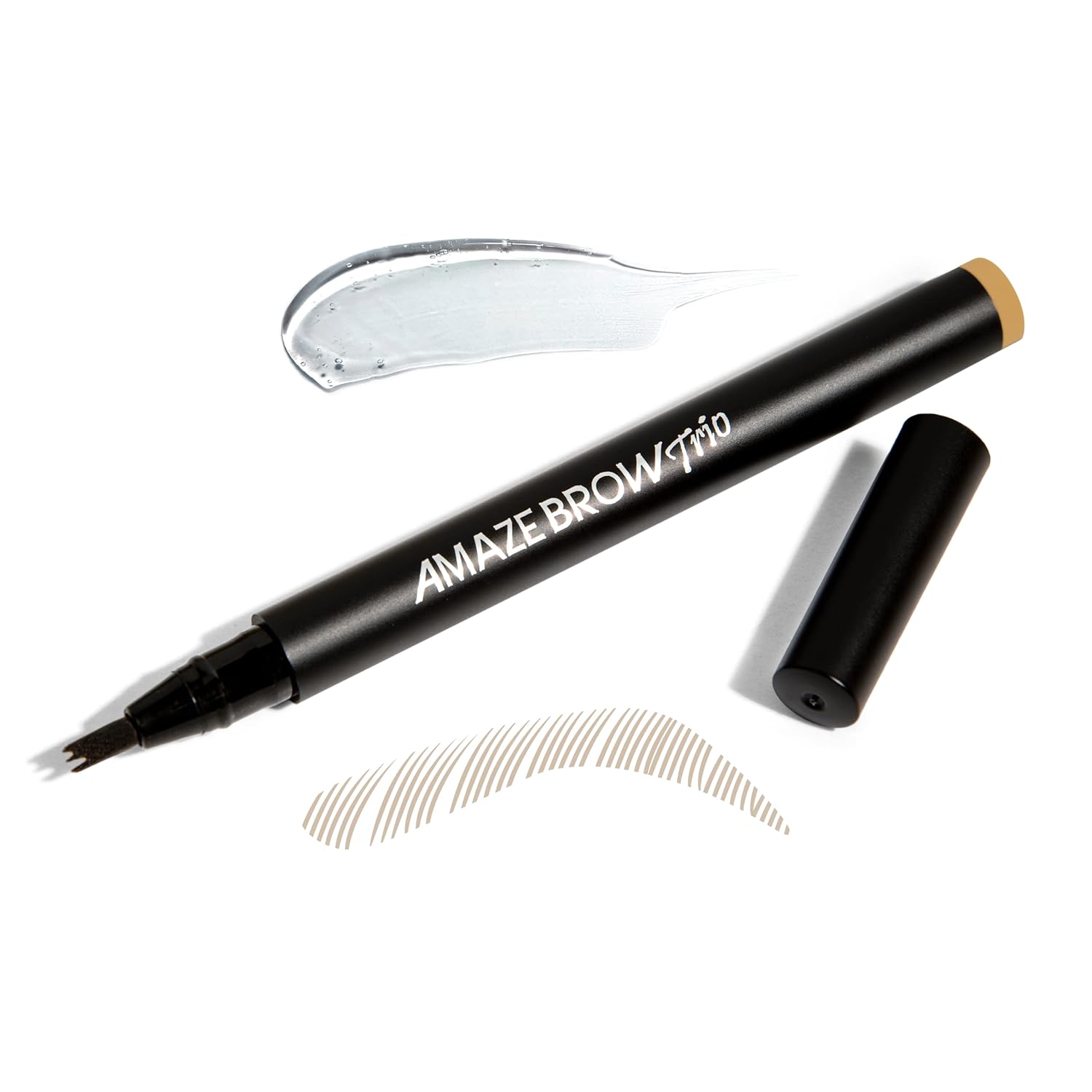 Amaze Brow 2-in-1 Growth Serum and Tint Pen, Waterproof & Long-Lasting, Light to Medium