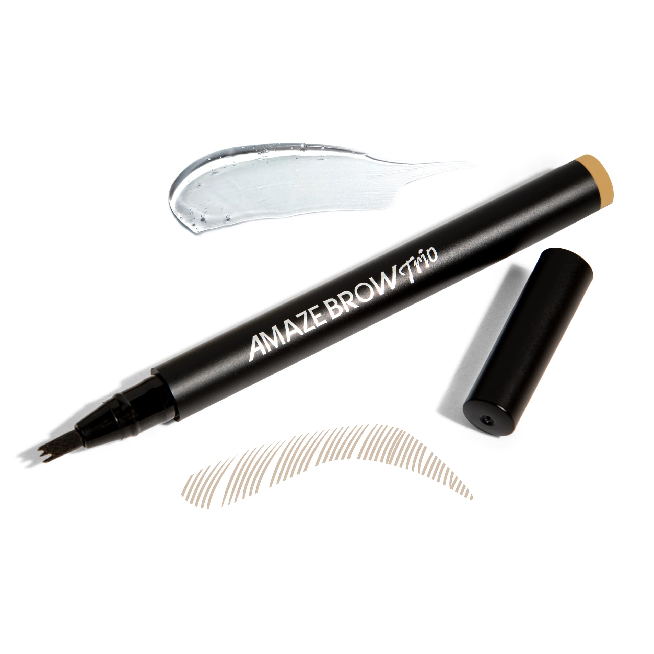 MasterGlam Amaze Brow Trio Eyebrow Serum Tint Pen with Peptides - Blonde