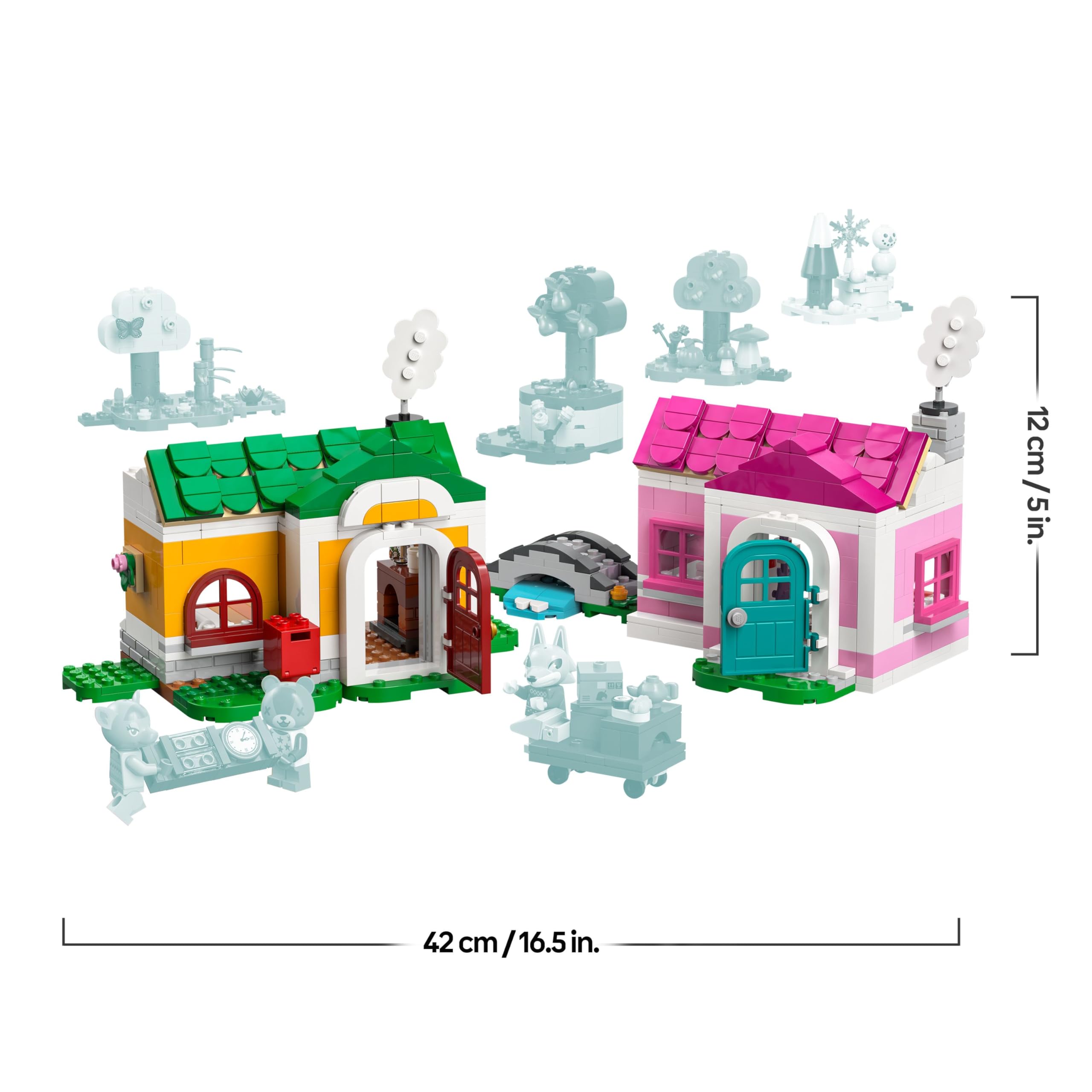 LEGO Animal Crossing Les Maisons Créatives : au Gré des Saisons - Jouet 2-en-1 - Minifigurines de Miro, Rosanne & Pierrot - 2 Maquettes de Maison - Cadeau Fille, Garçon, Fans de Jeux Vidéo 7 ans 77057