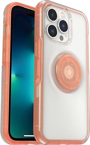 OtterBox Pop Symmetry Clear Series - Funda para iPhone 13 Pro solamente - Embalaje no al por menor - Melondramatic transparentenaranja