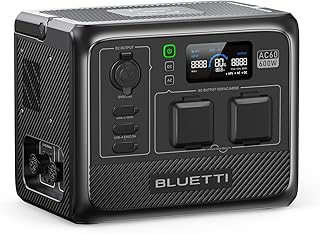 BLUETTI Portable Power Station AC60, 403Wh LiFePO4 Battery Backup w/ 2 600W (1200W Surge) AC Outlets, 1 Hour Fast Charge, Dustproof and Water Resistant Solar Generator for Camping, Trip, Power Outage