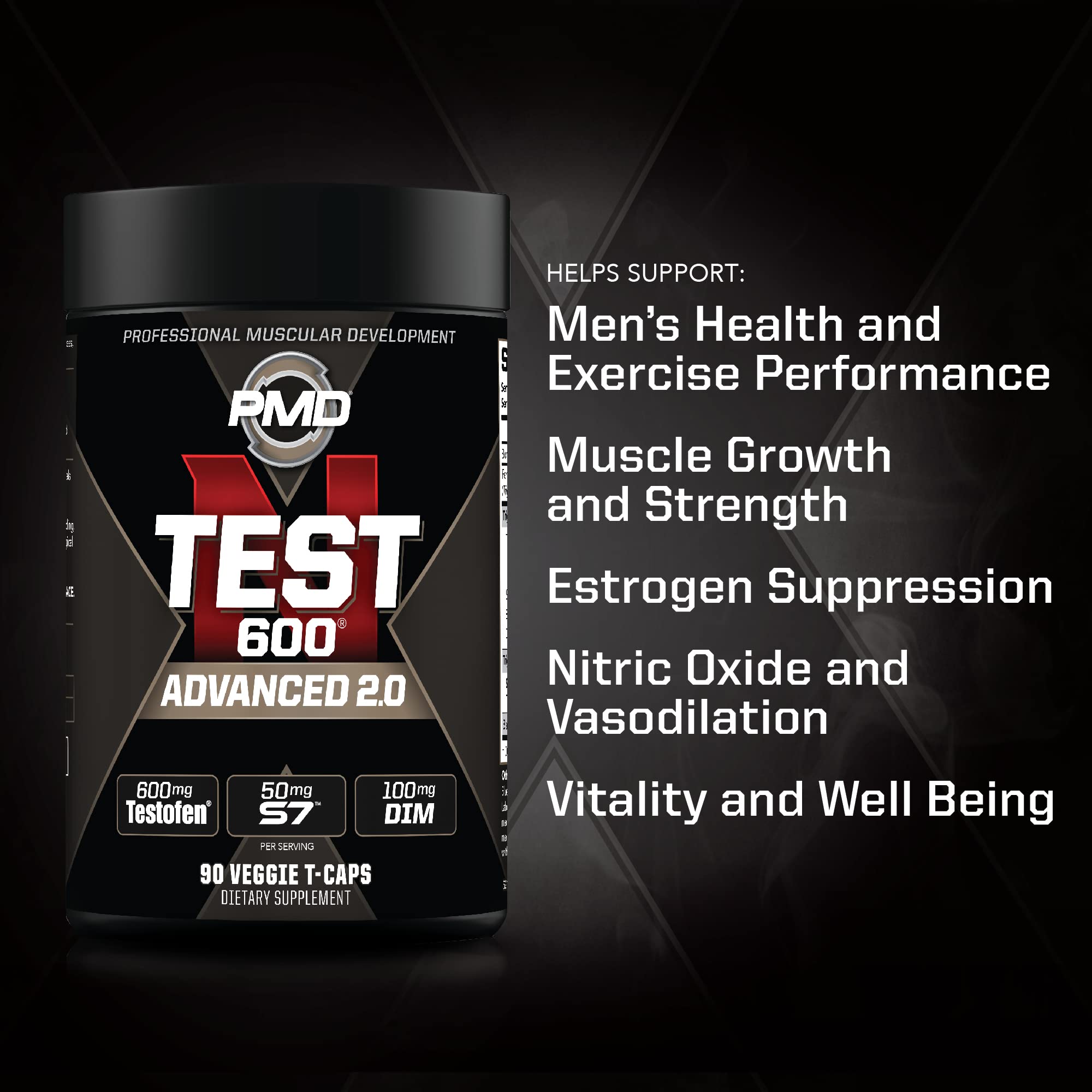 PMD Sports N-Test 600 Advanced 2.0 Nitric Oxide Booster - 90 Veggie T-Caps — Amazon image 5