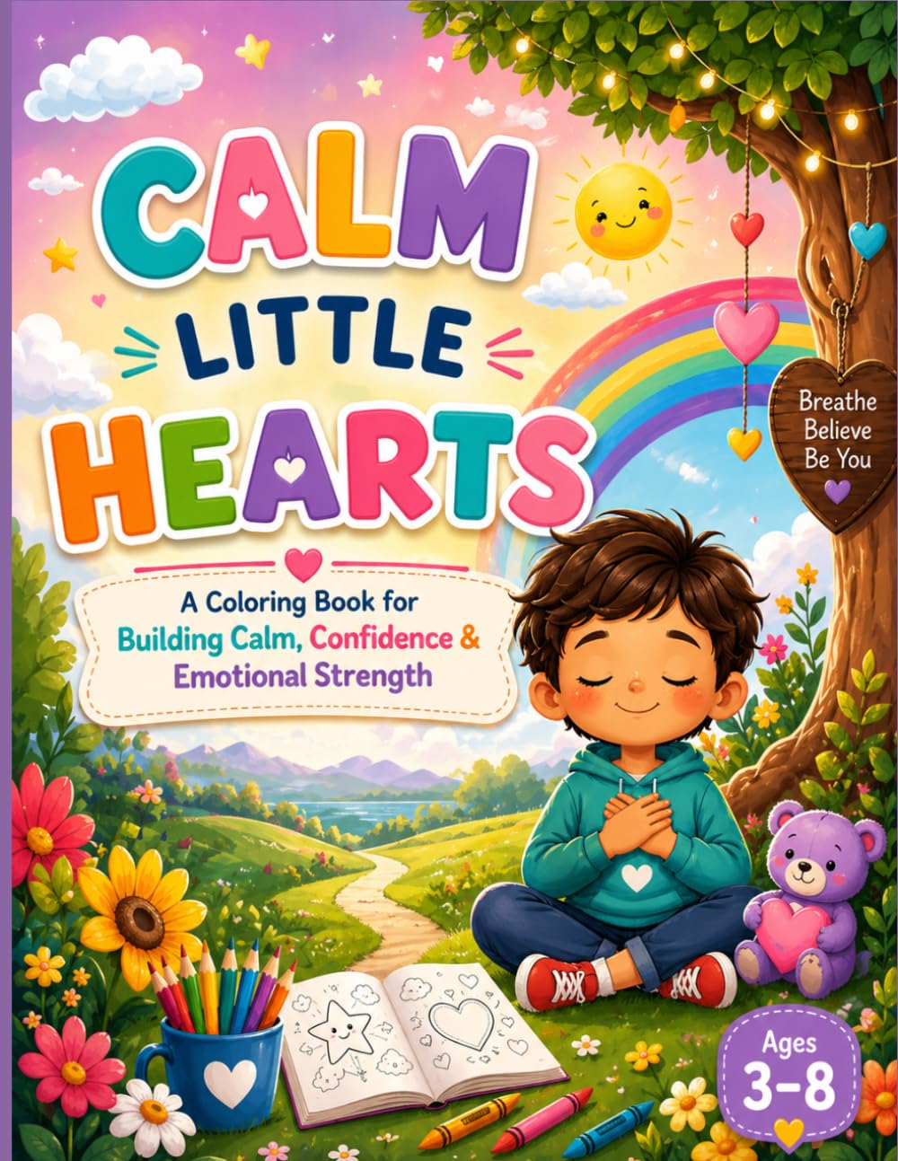 Calm Little Hearts: A Coloring Book for Building Calm, Confidence & Emotional Strength