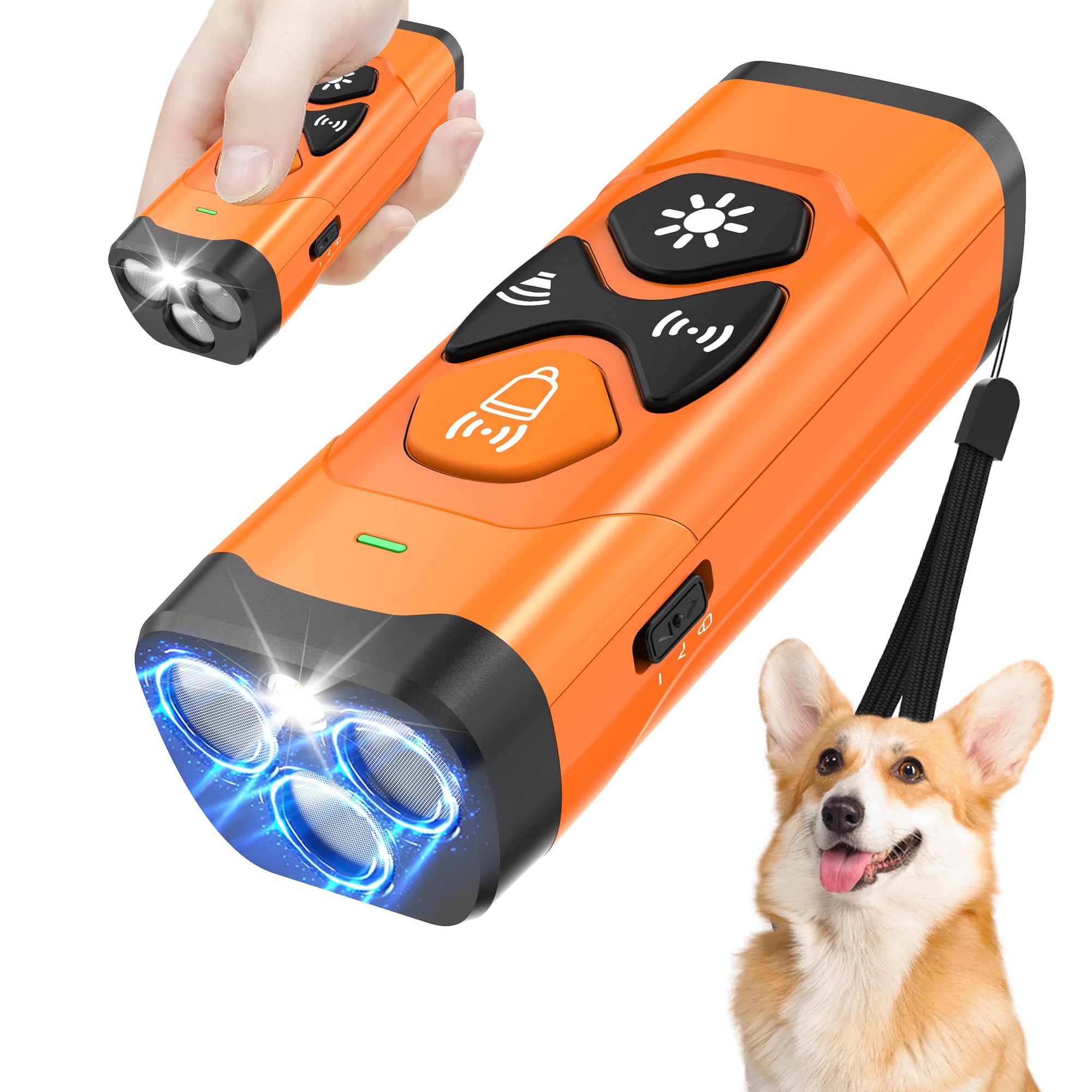 Appareil anti-aboiement à ultrasons pour chien - Appareil de dissuasion pour chiot ou voisin - Appareil sûr et efficace - Appareil anti-aboiement portable pour chiens - Utilisation intérieure