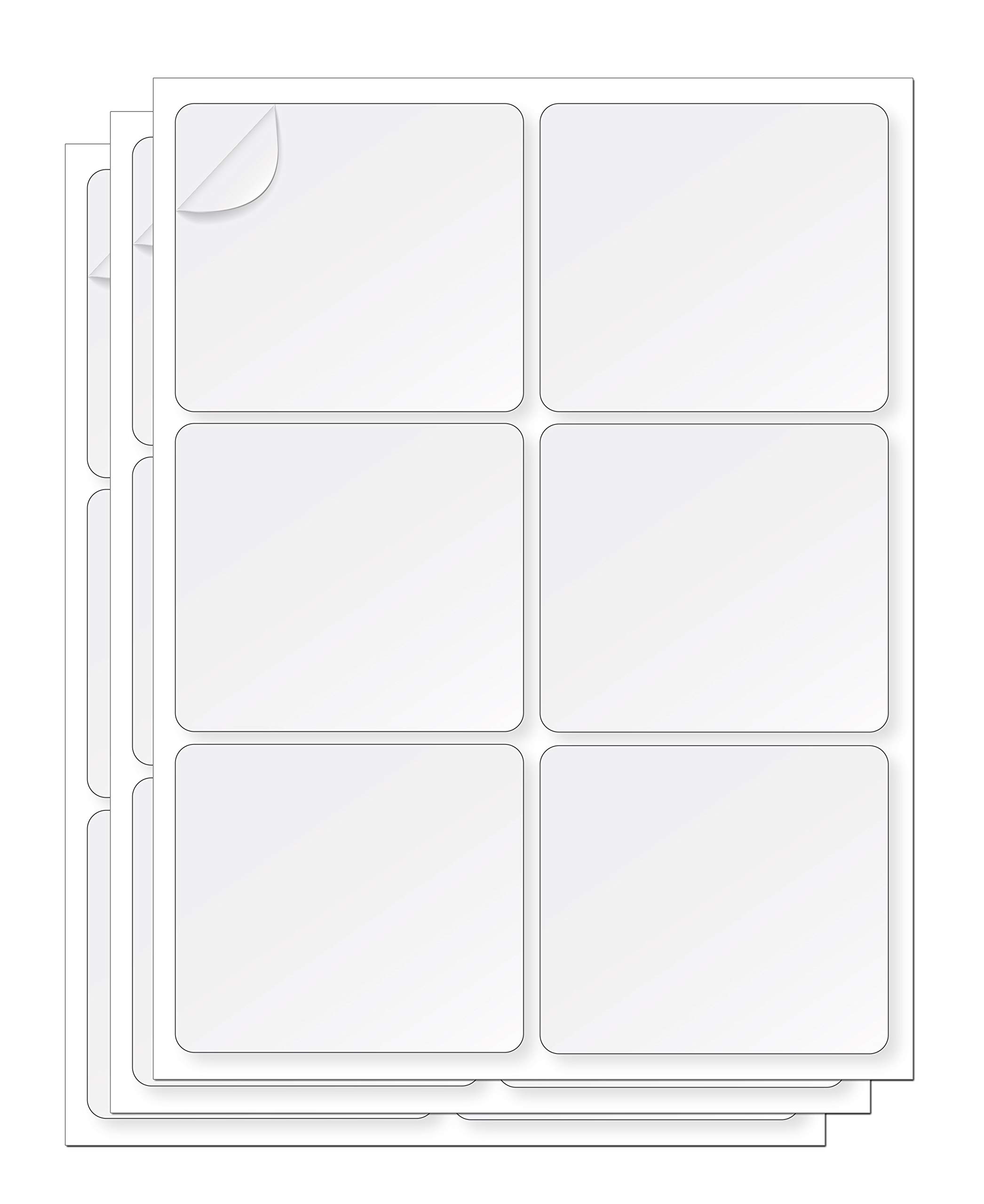 enKo Products3-1/3 x 4 Inch Label - White Blank - 6 Up Per Sheet Shipping Address Mailing Labels for Laser Inkjet Printer (330 Sheets, 1980 Labels)