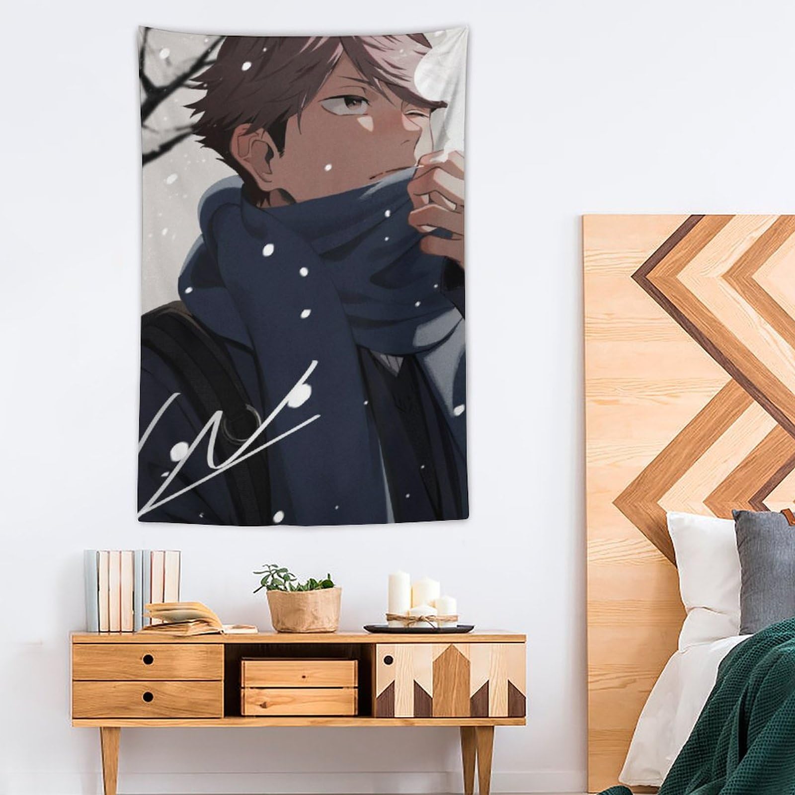 Amazon.co.jp: タペストリー 及川徹 ハイキュー!! 大判 壁掛け モダン