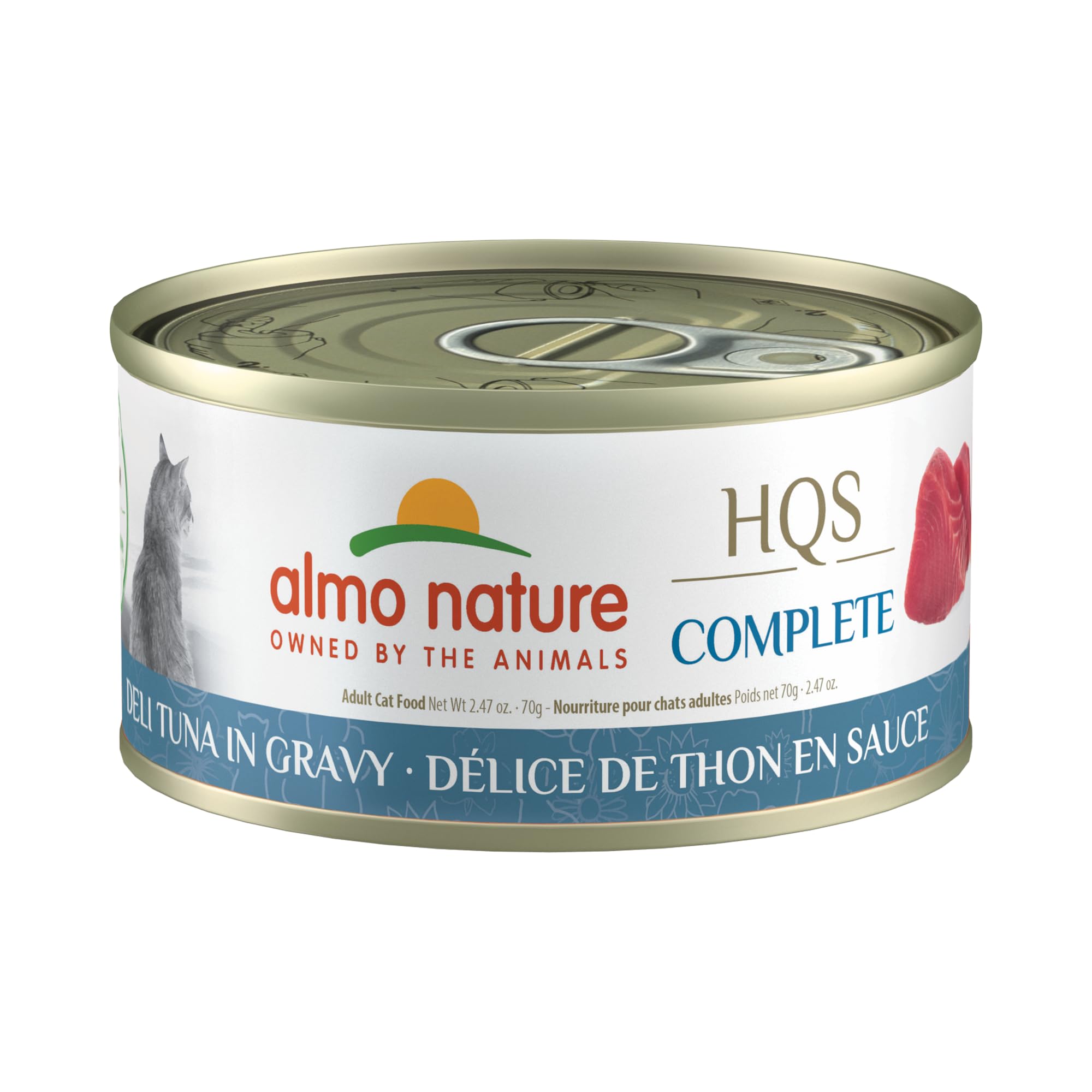 almo nature HQS Complete Wet Cat Food Deli Tuna Recipe in Gravy 2.47 oz (Pack of 24)