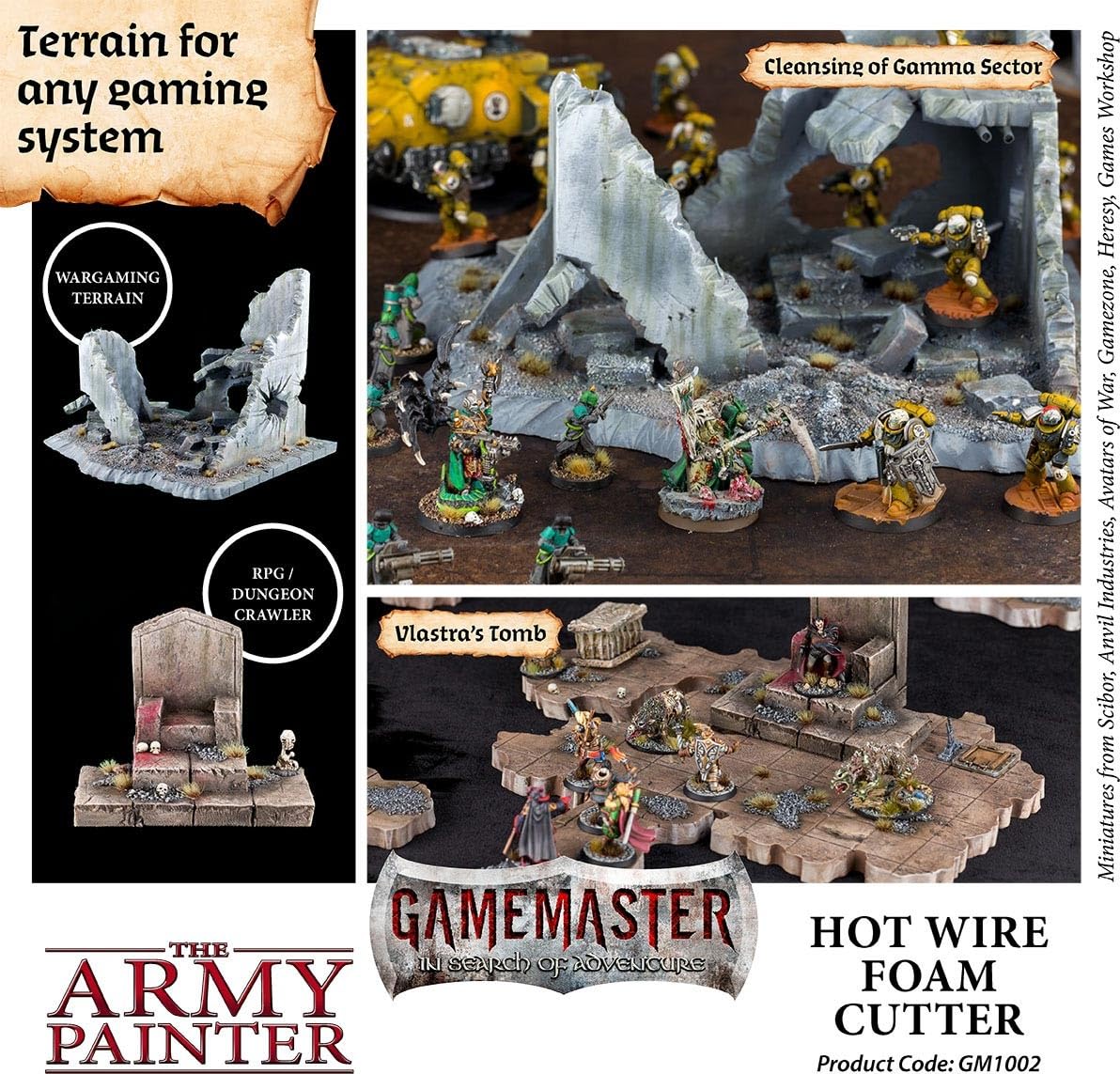 The Army Painter | Coupe-mousse à fil chaud Gamemaster | Coupe-mousse à fil chaud | Outil de découpe de feuille de mousse pour la construction de jeux de rôle