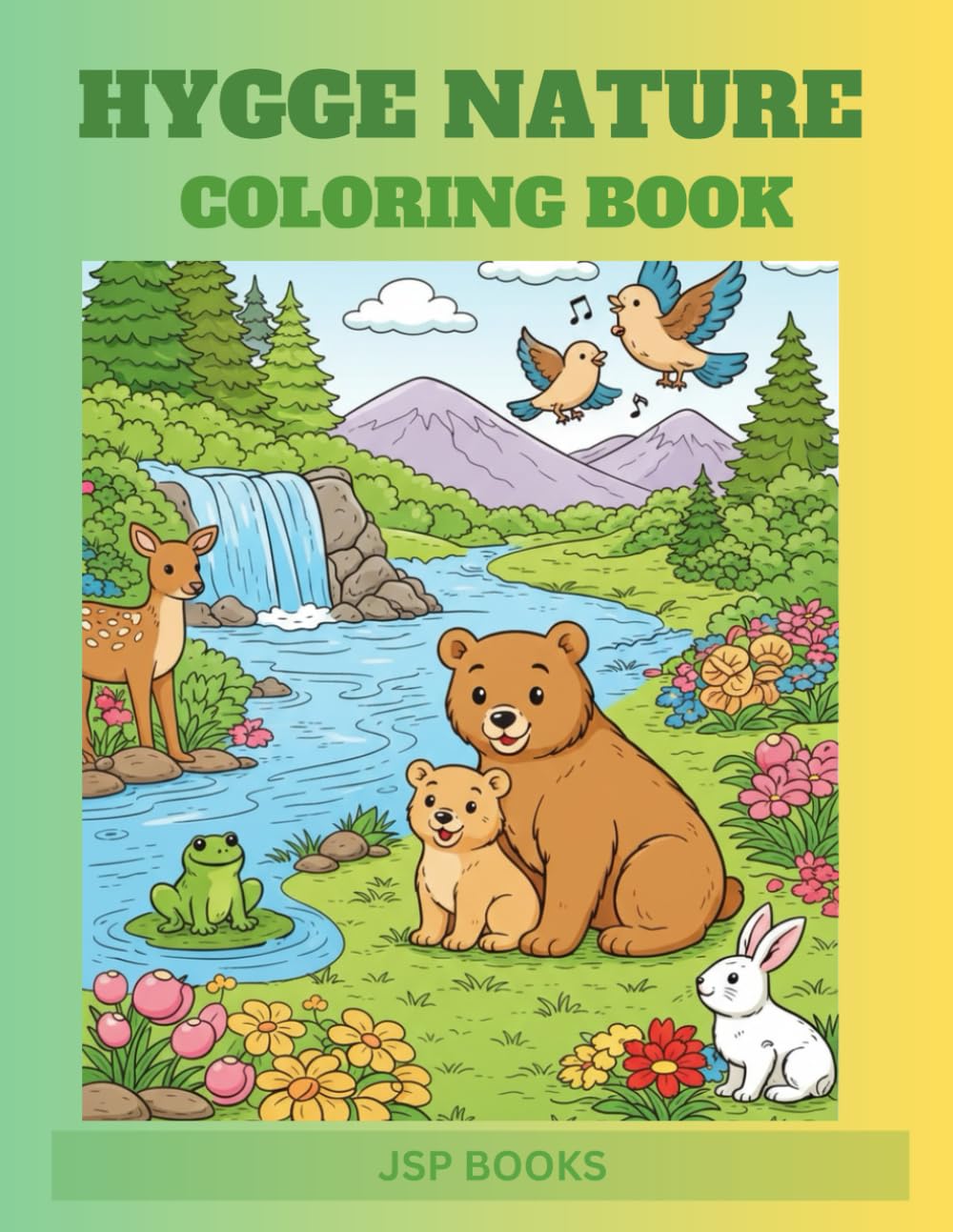 Hygge Nature Coloring Book – Fun Adult Coloring for Stress Relief, Mindfulness, and Relaxation with Adorable Characters
