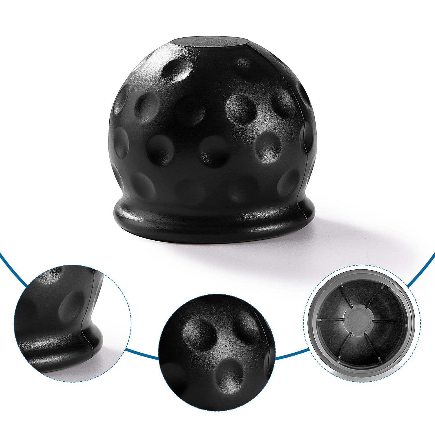 Cache Boule Attelage Protège, 2 Pcs Capuchon Pour Attelage De Remorque, Antipoussière Et Étanche