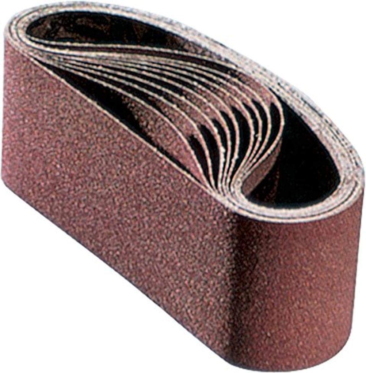 PFERD 49316 Portable Abrasive Belt, Aluminum Oxide A, 15-1/2" Length x 3-1/2" Width, 100 Grit (Pack of 10)