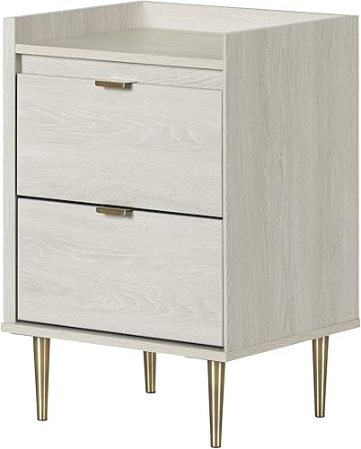 South Shore Mesa auxiliar Hype, roble de invierno, glamour de mediados de siglo