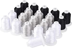 Amazon.com: Simthread Embroidery Machine Thread Kit 800Y 21 Spools ...