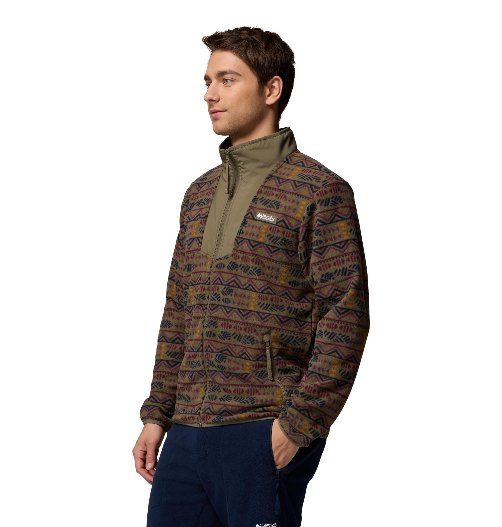 Columbia Sequoia Grove™ Printed Full Zip Chaqueta de forro polar con cremallera completa Hombre (Pack de 1)