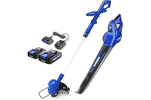 20V Weed Wacker & Leaf Blower Combo, Electric with 2 * 2Ah Battery & Charger
