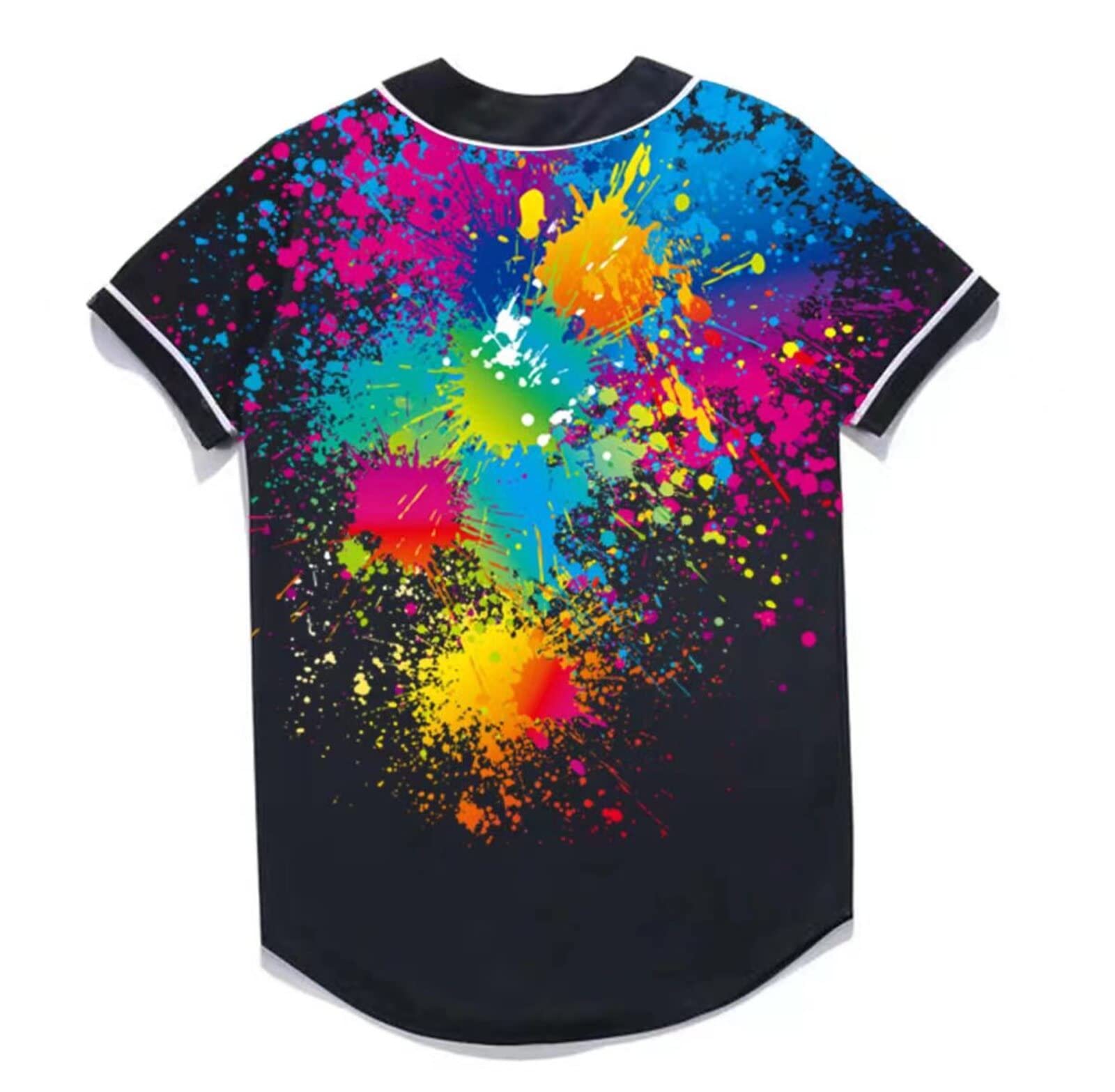 Men and Women Bel Air Jersey Baseball Jersey 90'S Theme Party Hip Hop Short Sleeve Graffiti Shirt for Clubs and Bars 4-Large