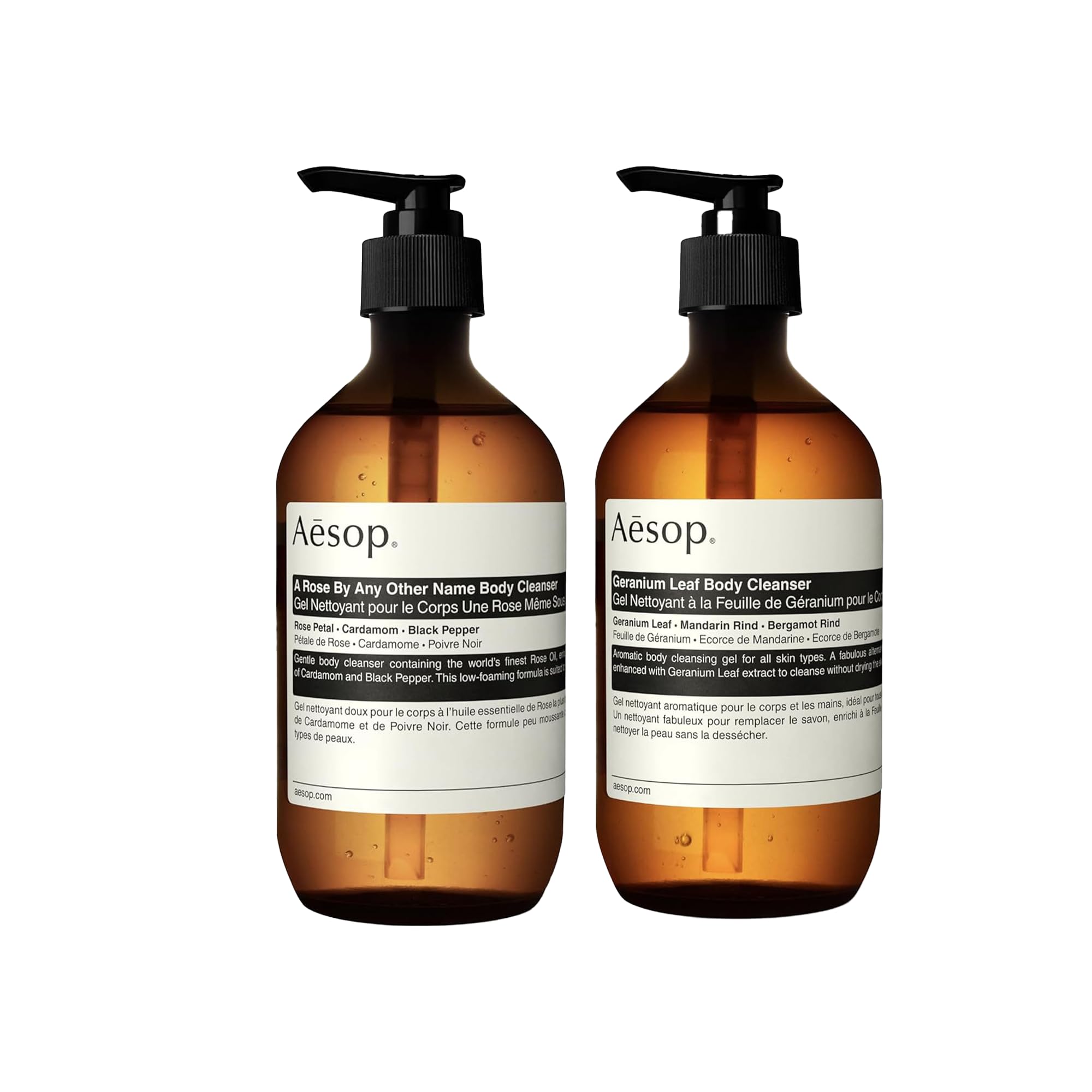 Aesop Rose Geranium Leaf Gentle Body Cleansers Botanical Blends for All Skin Types 16 9 oz Pack of