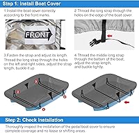 Vista 8 de Cubierta para Bote de Pedales, Cubierta Impermeable para Bote de Pedales con Poste de Soporte Ajustable, Se Adapta a Bote de Pedales de 3 o 5